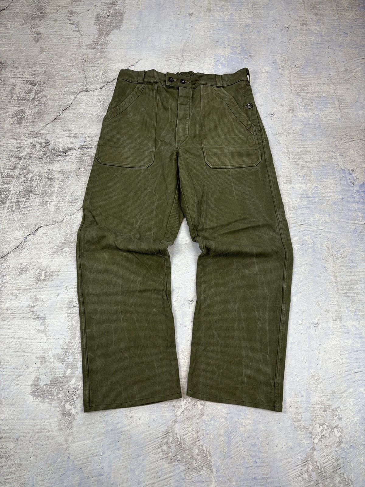 Vintage Vintage military style pants khaki green mens Size US 34 / EU 50 - 6 Thumbnail