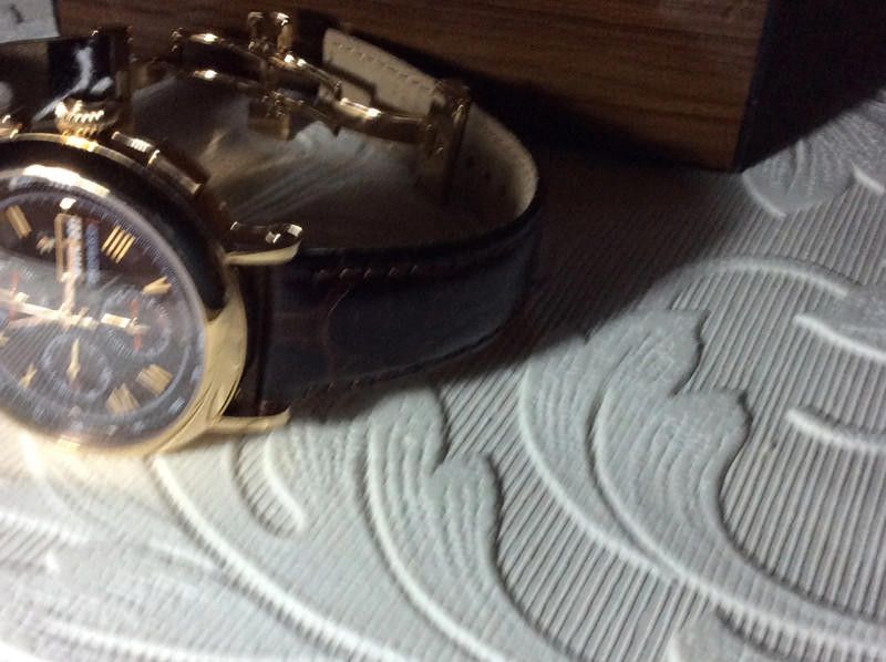 Designer dreyfuss&co men's rose gold dial brown leather strap watch Size ONE SIZE - 9 Thumbnail