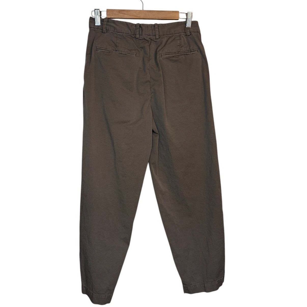 Everlane Everlane Pants Women 0 Brown Jiangmen Chino Pleated Preppy Size 25" / US 0 / IT 36 - 4 Thumbnail