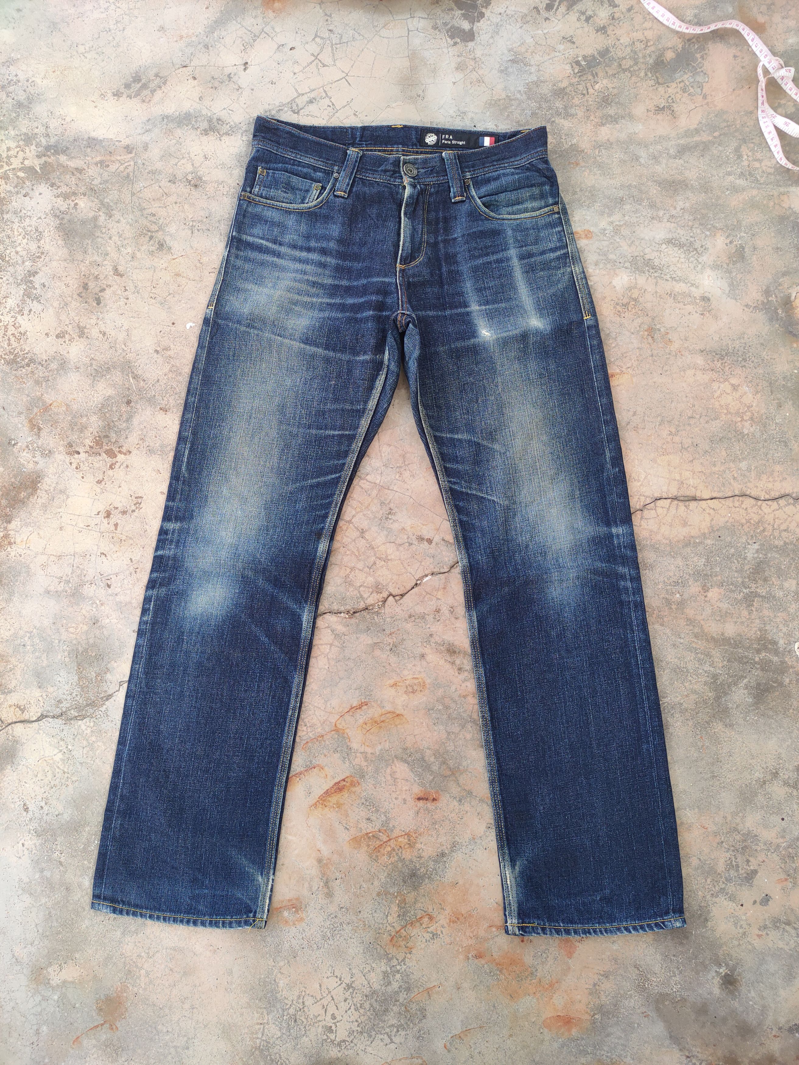Jean W32 VINTAGE BACK NUMBER RIPPED FADED JEANS DENIM PANTS Size US 32 / EU 48 - 1 Thumbnail