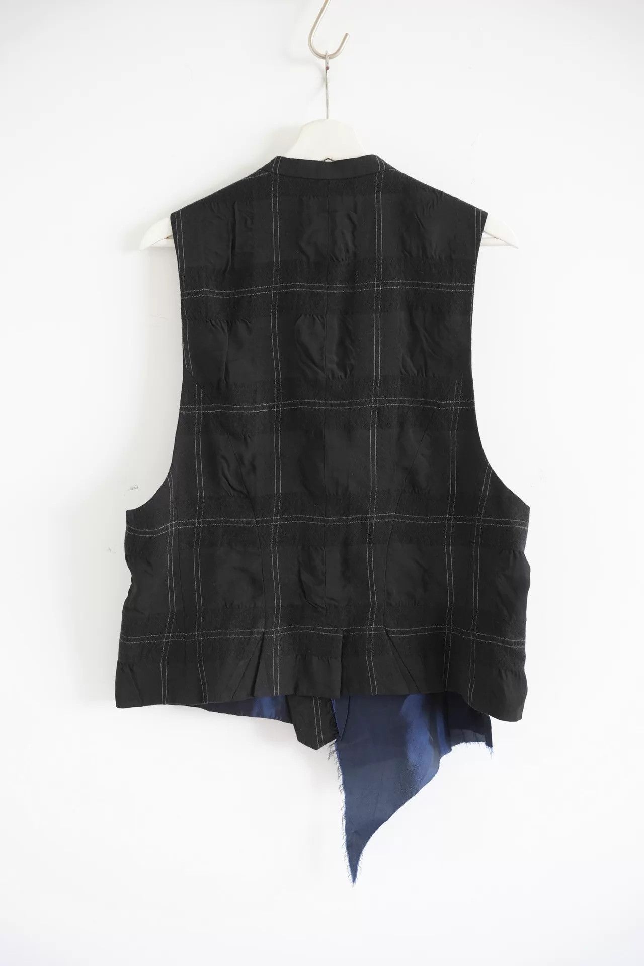 Ziggy Chen Ziggy Chen 20AW Asym Plaid DB Wool Blend Vest Size US M / EU 48-50 / 2 - 3 Thumbnail
