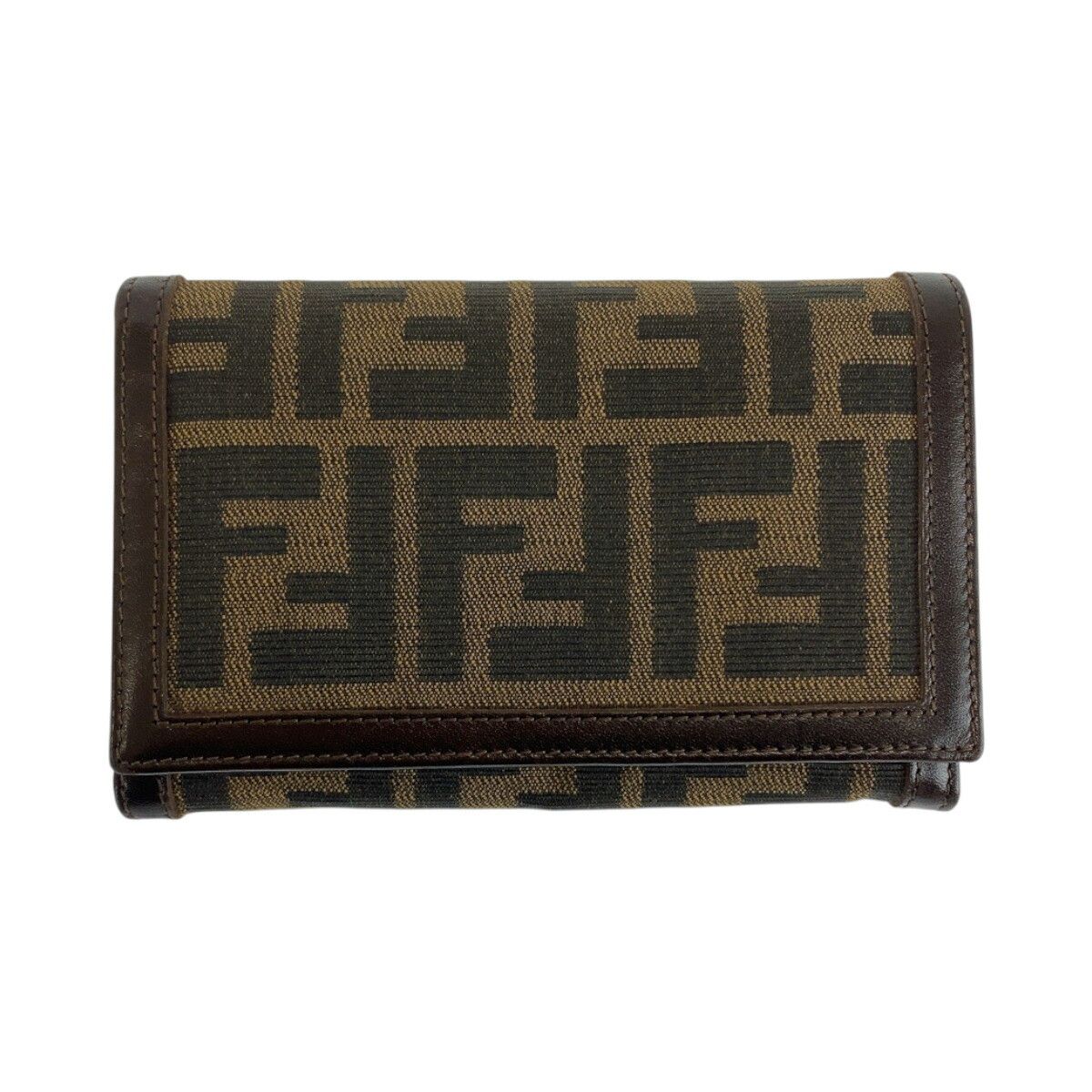 Fendi Fendi Zucca Canvas Leather Wallet Textile Short Wallet 31052 DUTY FREE for USA