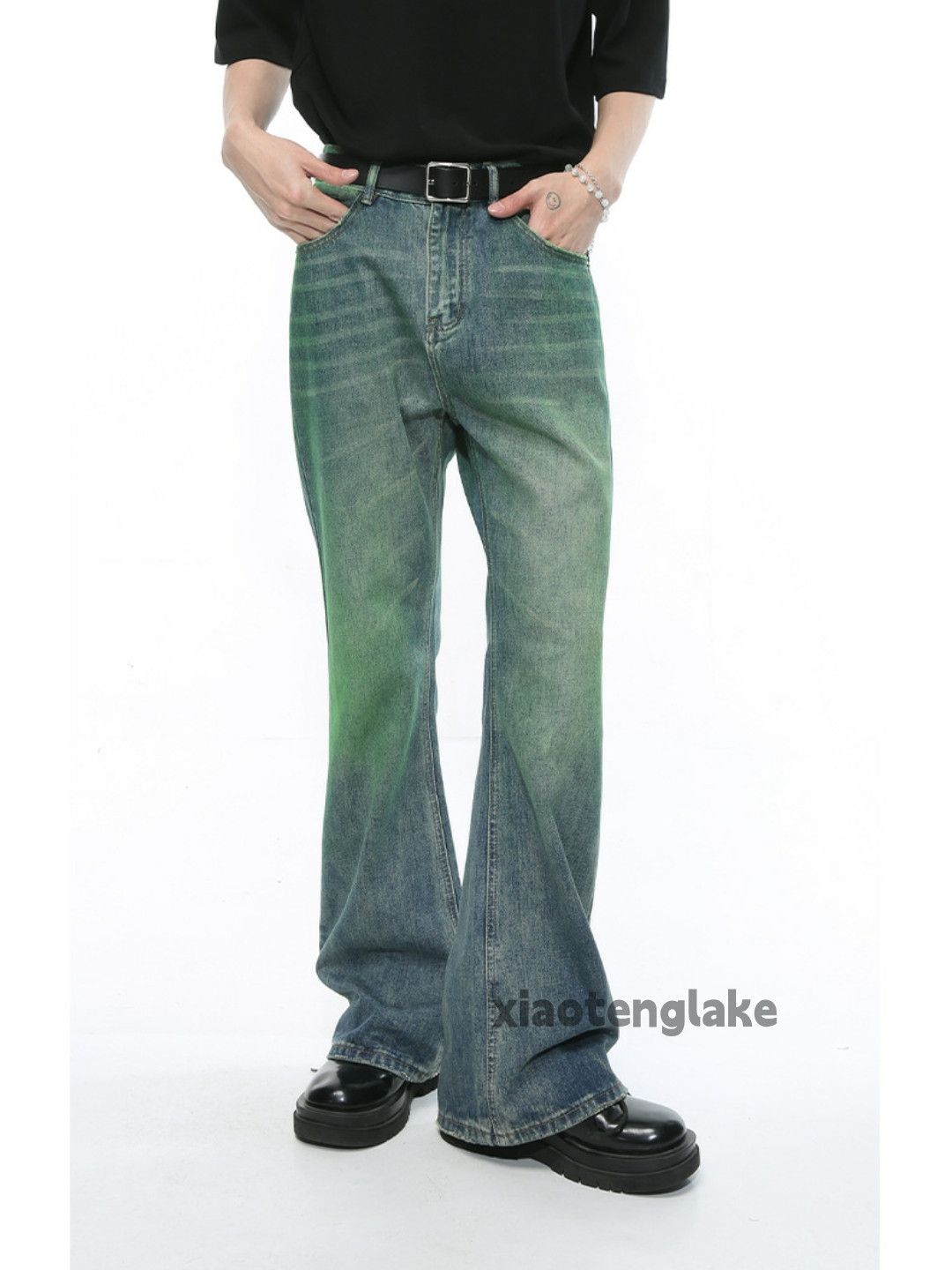 Jean × Vintage washed faded cleanfit yuppie bootcut flared jeans Size US 32 / EU 48 - 7 Thumbnail