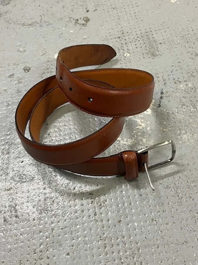 Giorgio Armani Giorgio Armani Brown Premium Leather Belt Size ONE SIZE - 2 Thumbnail