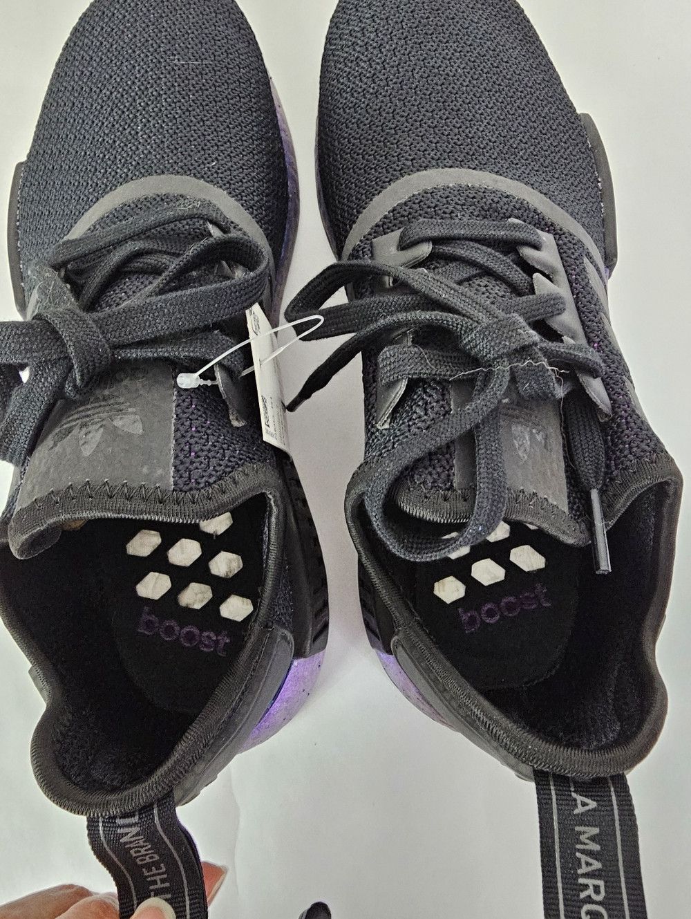 Adidas Adidas NMD R1 Sneakers Black Metallic Blue Boost Size US 8 / EU 41 - 11 Thumbnail