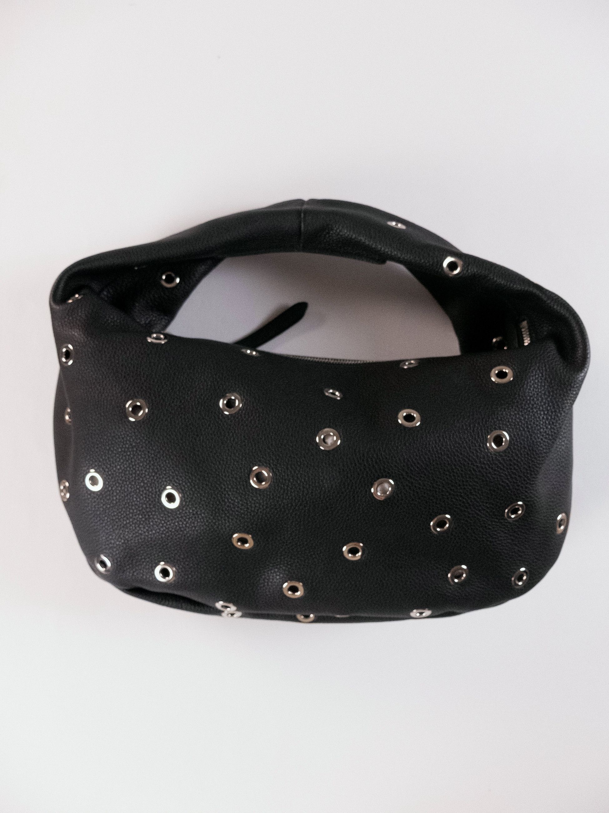 KHAITE KHAITE Olivia medium black leather hobo bag w grommets Size ONE SIZE - 5 Thumbnail
