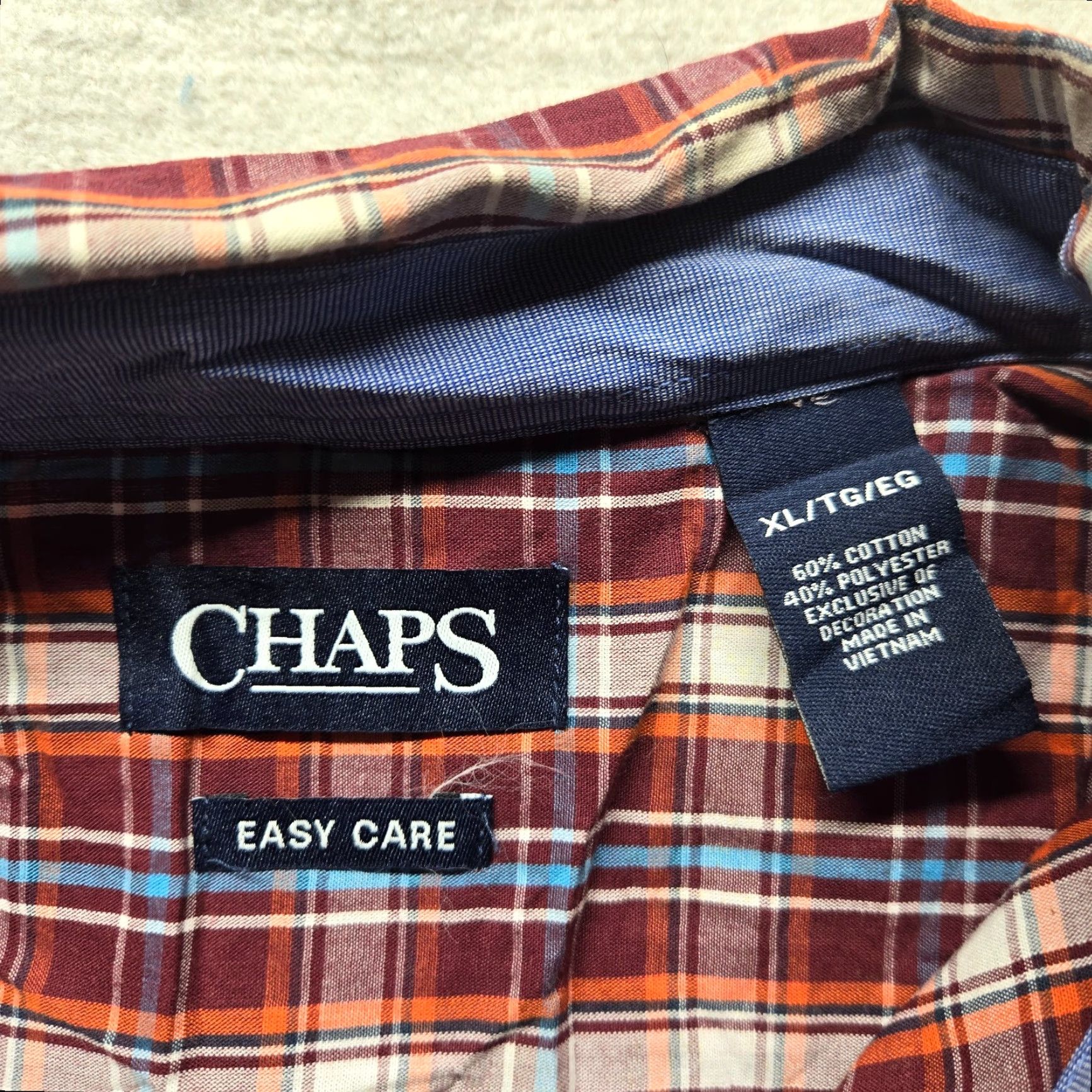 Chaps VINTAGE Chaps Ralph Lauren Shirt Red Plaid Button-Up Cotton Outdoors Mens XL Size US XL / EU 56 / 4 - 3 Thumbnail