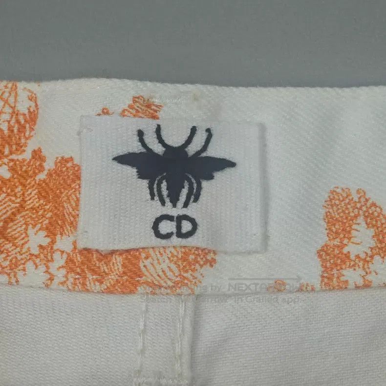 Dior Dior White and orange jungle animal denim cotton shorts Size 42" / US 20 - 5 Thumbnail
