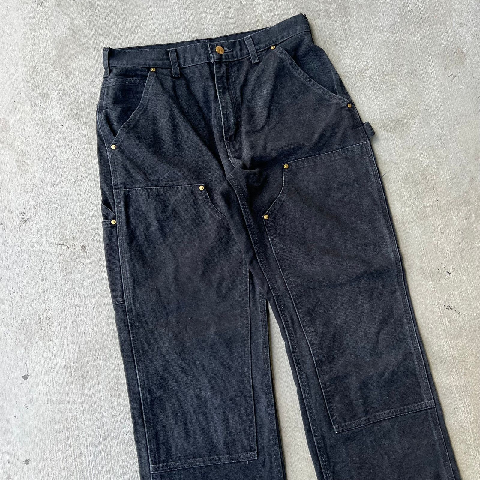 Carhartt × Vintage Carhartt black double knee work wear carpenter pants Size US 30 / EU 46 - 2 Thumbnail
