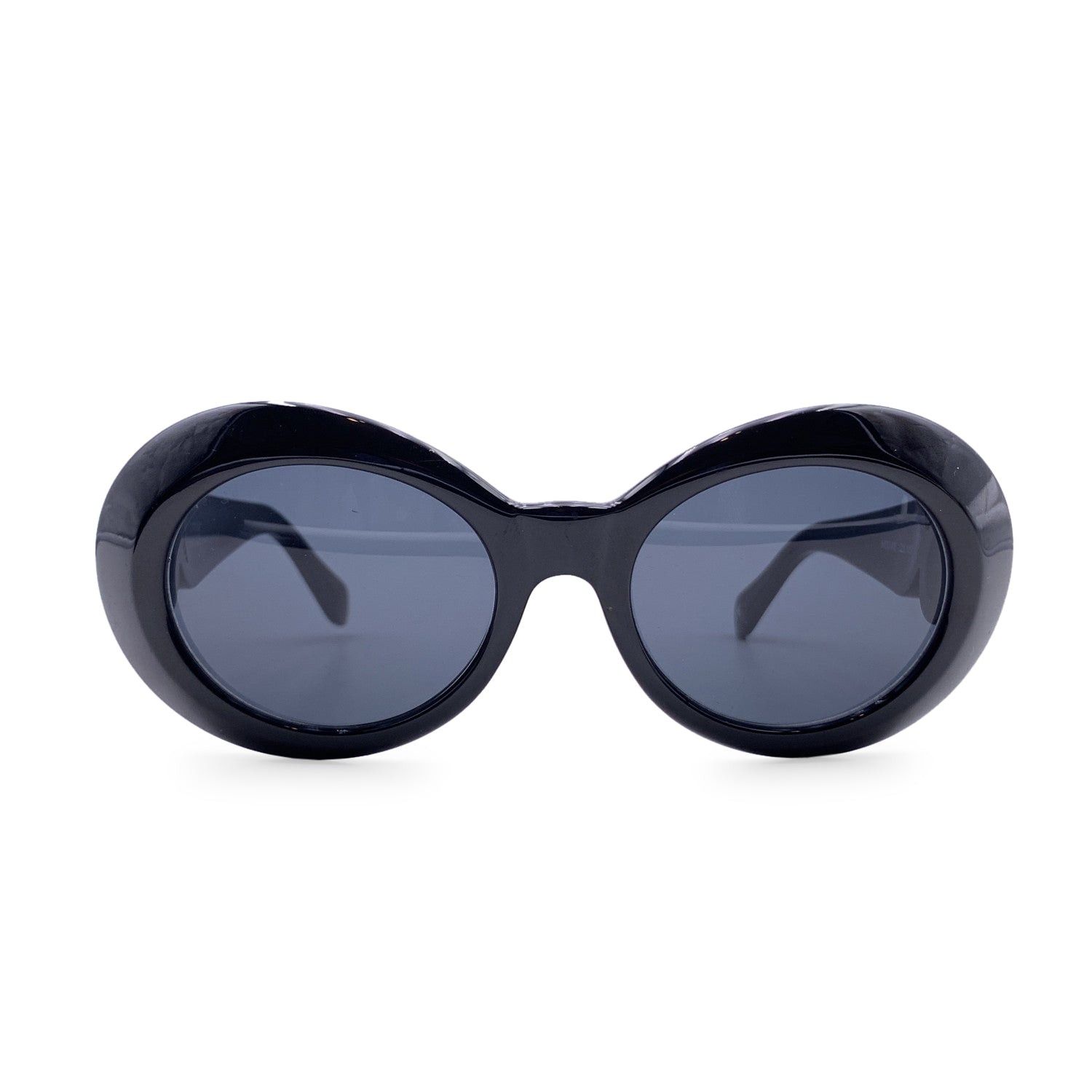image of Versacegianni Vintage Black Sunglasses Mod 418 Col N52 Silver Medusa, Women's