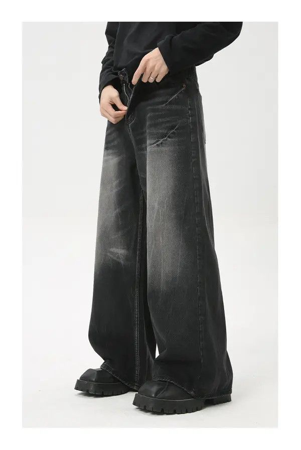 Japanese Brand VIBE American high street retro whisker washed jeans Size US 32 / EU 48 - 4 Thumbnail