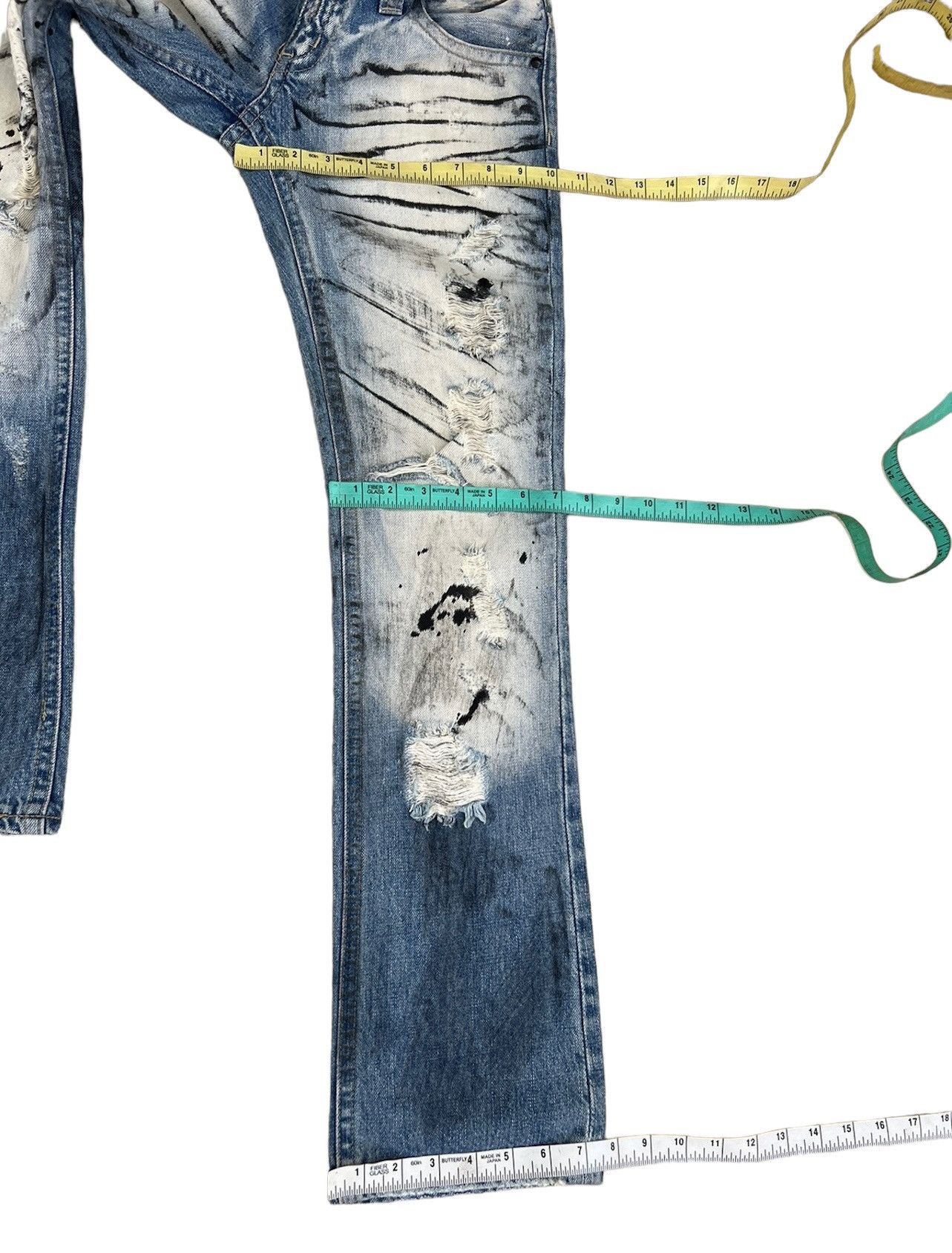Vintage Vintage Benefit Japan Distressed Denim Painter Flare Jeans Size US 28 / EU 44 - 4 Thumbnail