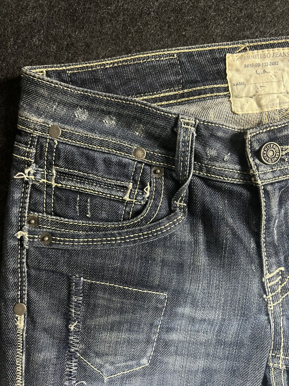 Jimmy Taverniti Flare Distress Washed Lightning Whiskered Like LGB Size US 30 / EU 46 - 7 Thumbnail