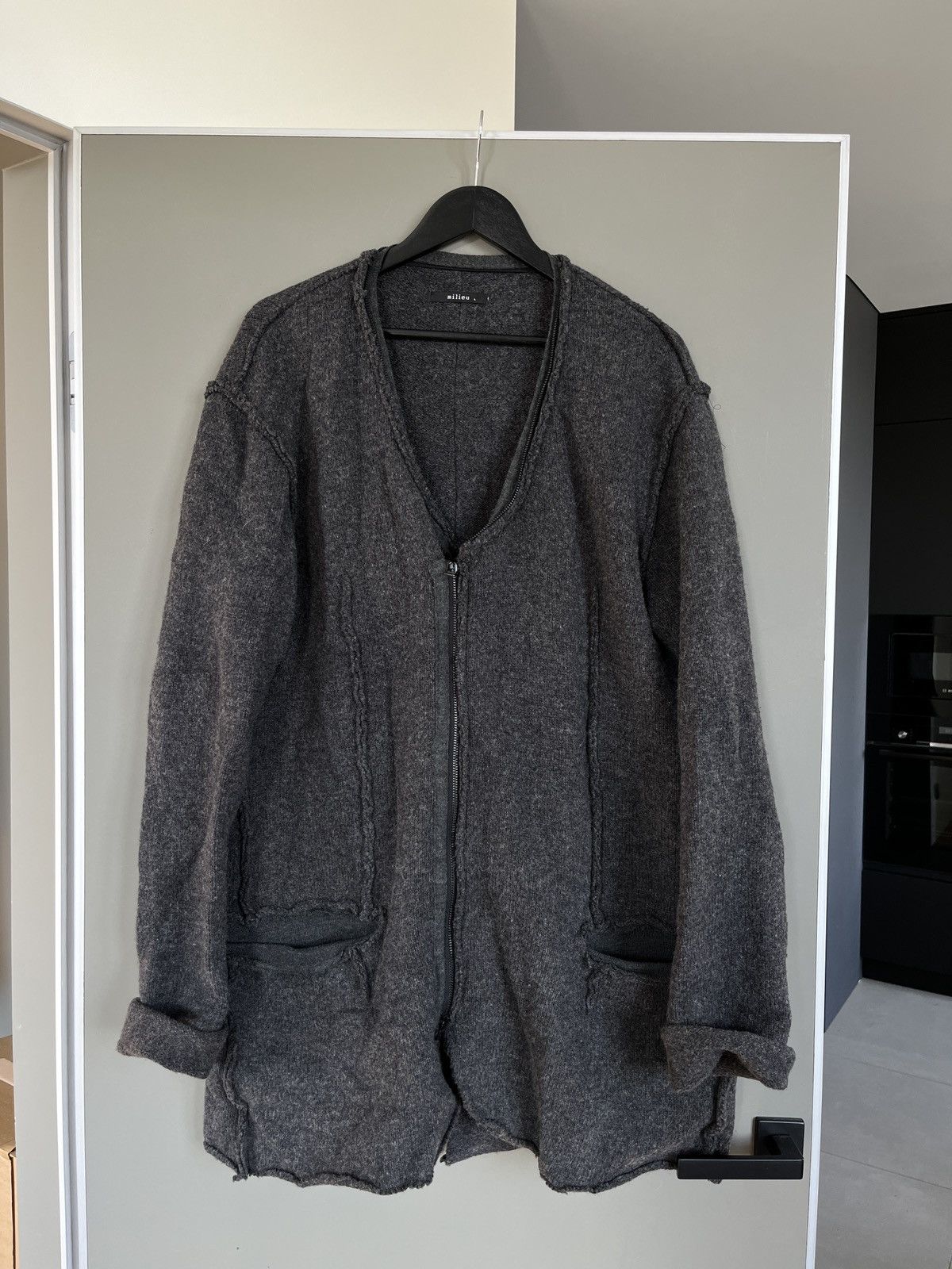 Other Milieu Norwegian Avant Garde Heavy Deconstructed Wool Coat Size US L / EU 52-54 / 3 - 4 Thumbnail