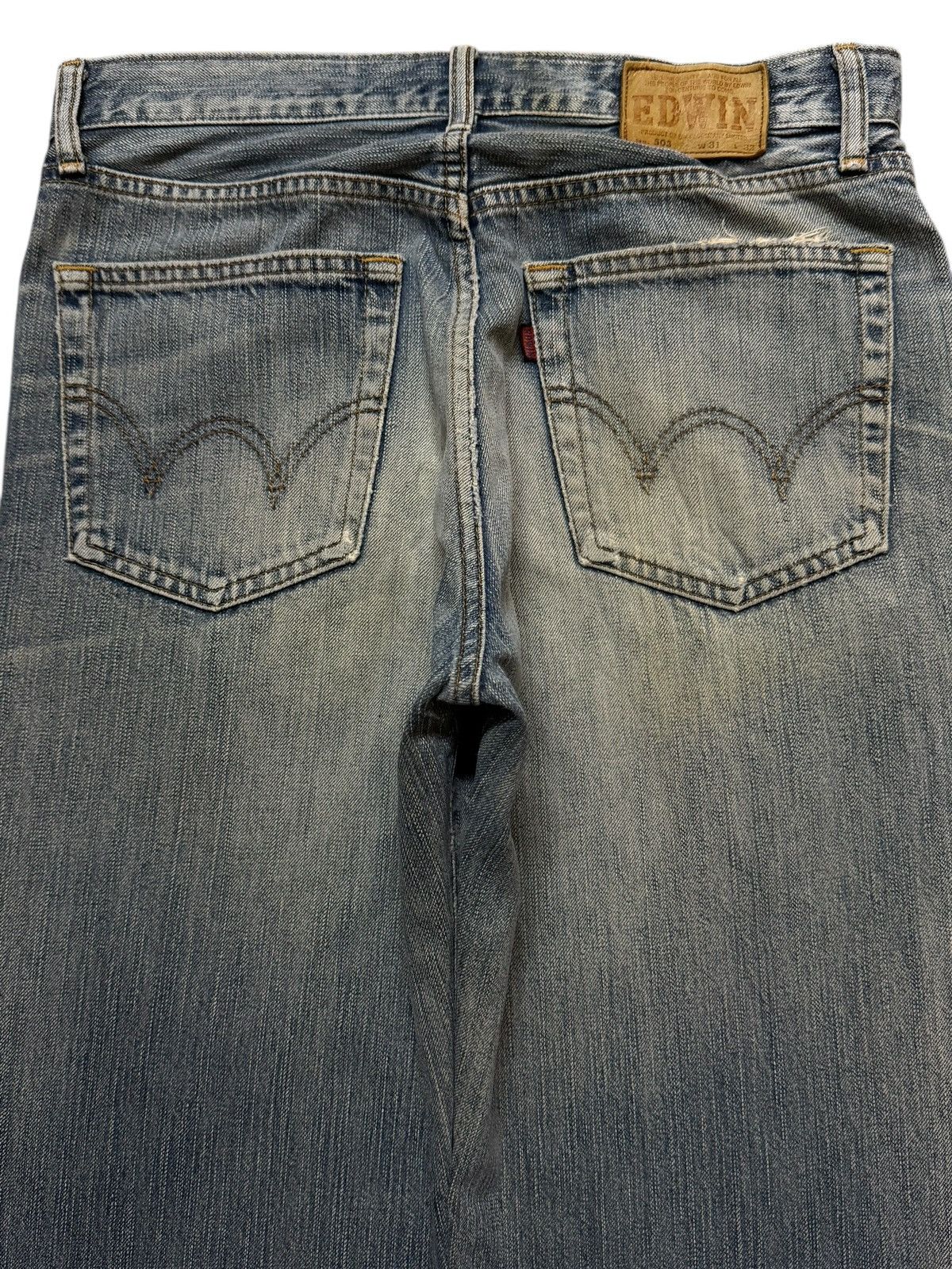 Edwin Vintage 90s Japan Edwin 503 Blue Faded Wash Straight Leg Size US 30 / EU 46 - 4 Thumbnail