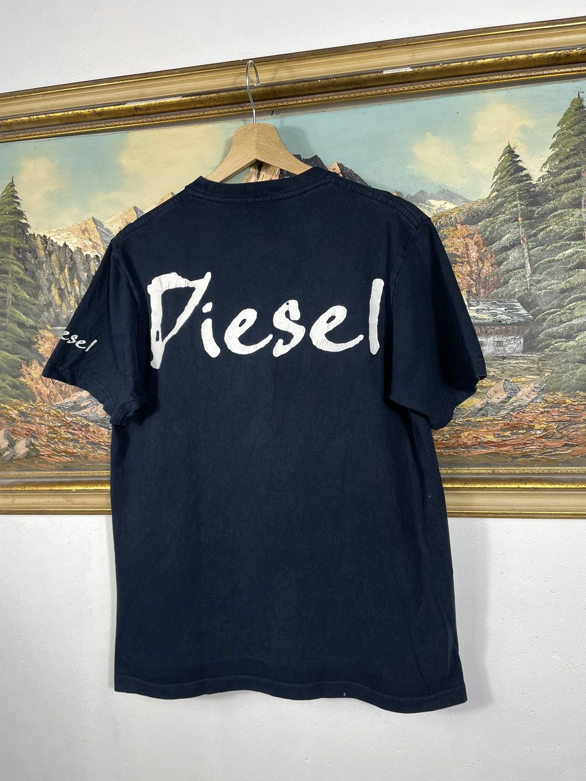 Diesel Diesel Vintage Y2k Navy Tee Avant Garde Cyber Opium Swag Size US M / EU 48-50 / 2 - 8 Thumbnail
