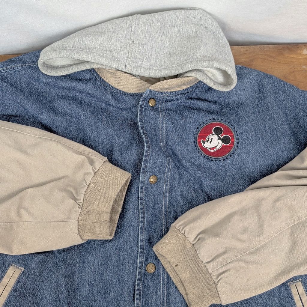 Disney Disney Mickey Mouse Denim Varsity Jacket Size XL Size US XL / EU 56 / 4 - 6 Thumbnail