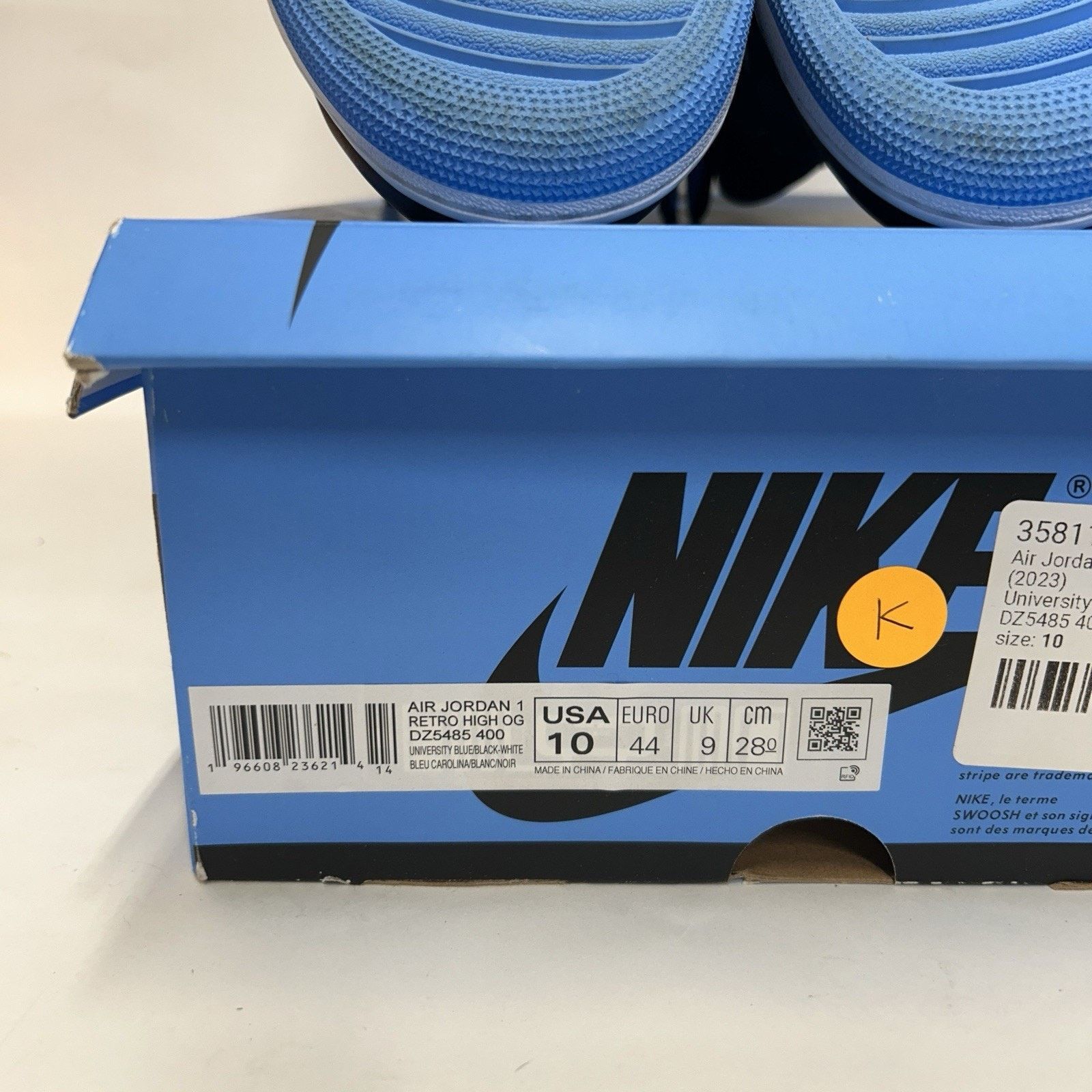 Jordan Brand Nike Air Jordan 1 Retro High OG “UNC Toe/Blue Black White” Size US 10 / EU 43 - 8 Thumbnail
