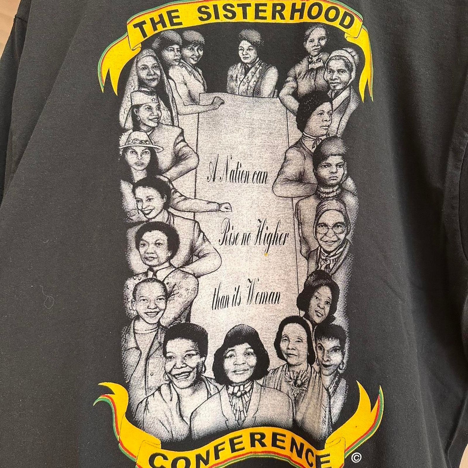 Fruit Of The Loom × Rap Tees Vintage Sisterhood Black History Shirt Size US XL / EU 56 / 4 - 5 Thumbnail