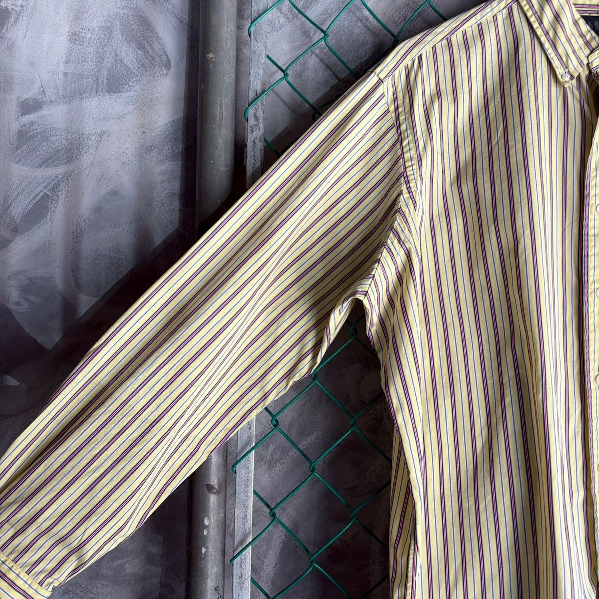 Polo Ralph Lauren Polo Ralph Lauren Button Down Shirt Yellow Striped Pocket Size US XL / EU 56 / 4 - 4 Thumbnail