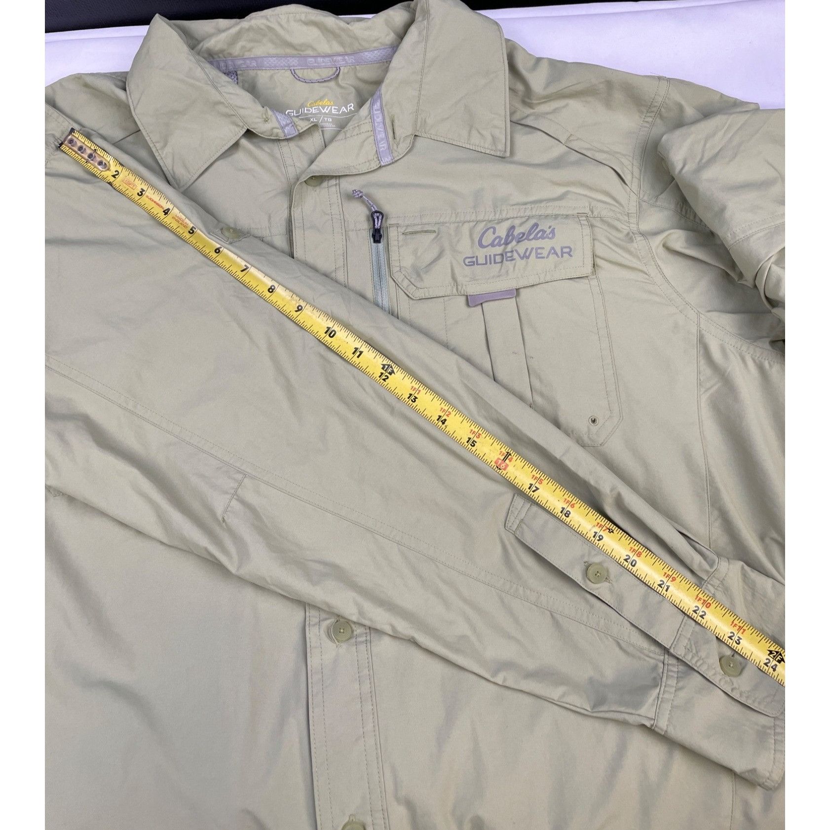 Other Cabela's Guidewear Men's Green Fishing Shirt Button Up long Size US XL / EU 56 / 4 - 9 Thumbnail