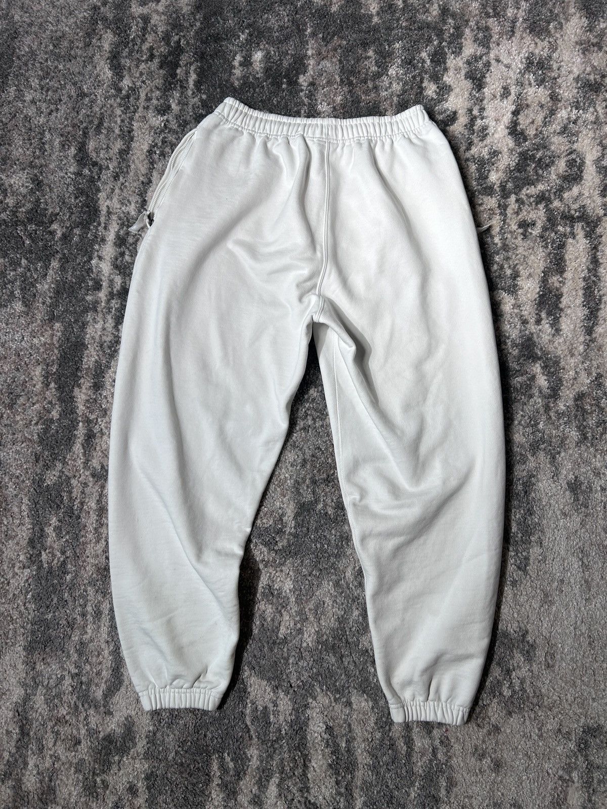 Nike × Vintage Vintage 90's Nike Heavy Cotton White Track Pants Big Logo Size US 32 / EU 48 - 17 Thumbnail