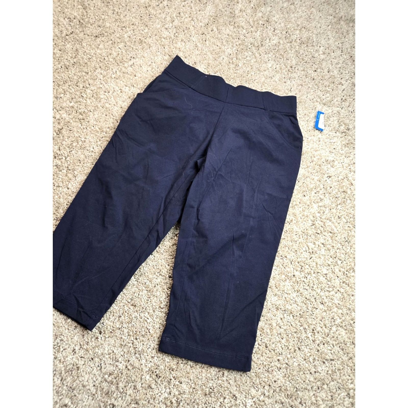 Vintage Columbia Anytime Capris Pants Womens Small Blue Pull On Stretch 17" Inseam NWOT Size 28" / US 6 / IT 42 - 2 Thumbnail