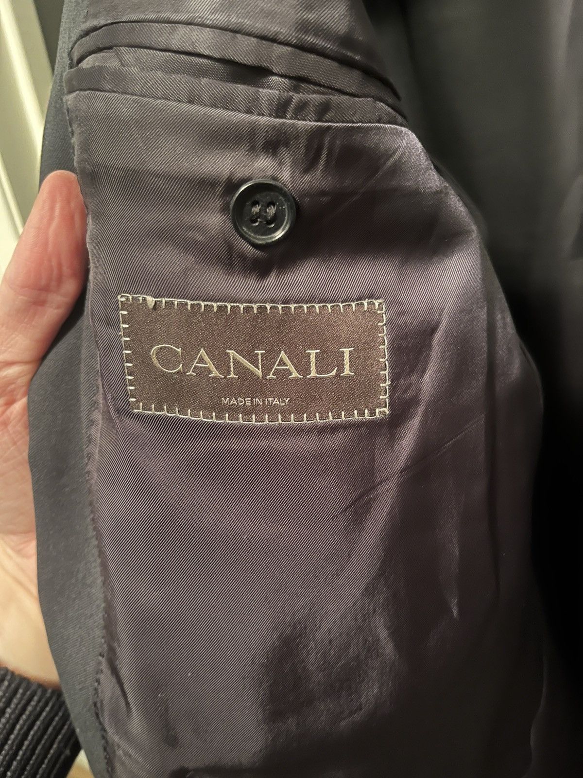 Canali Canali Navy Blazer 44L Size 44L - 5 Thumbnail