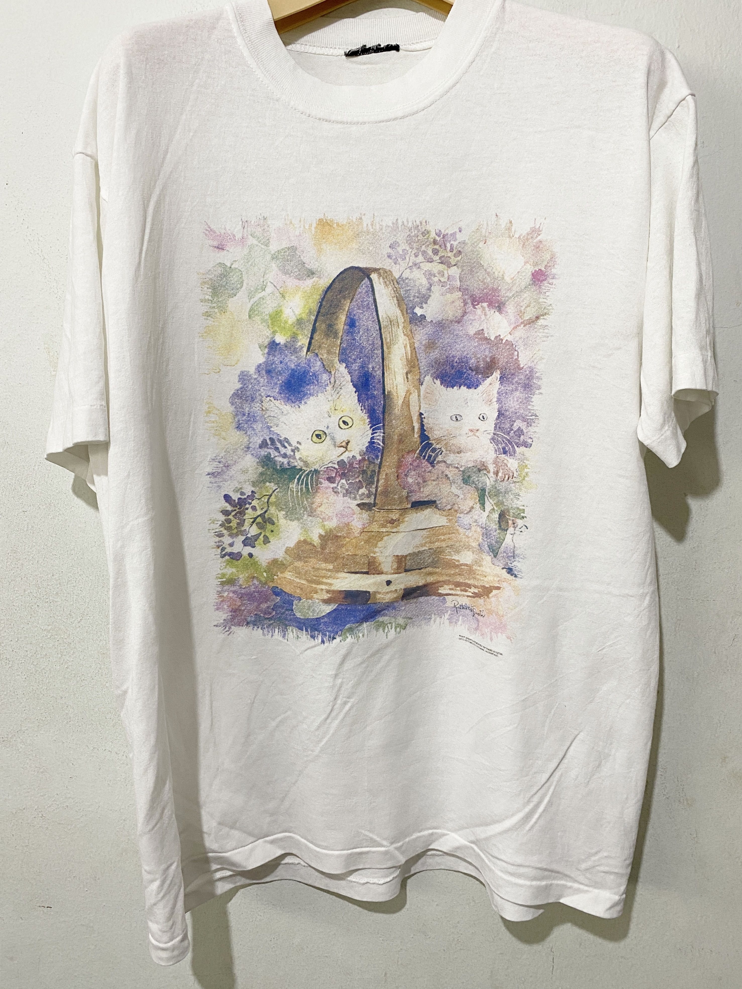 Vintage Vintage 90s Cat Shirt Size US L / EU 52-54 / 3 - 1 Thumbnail