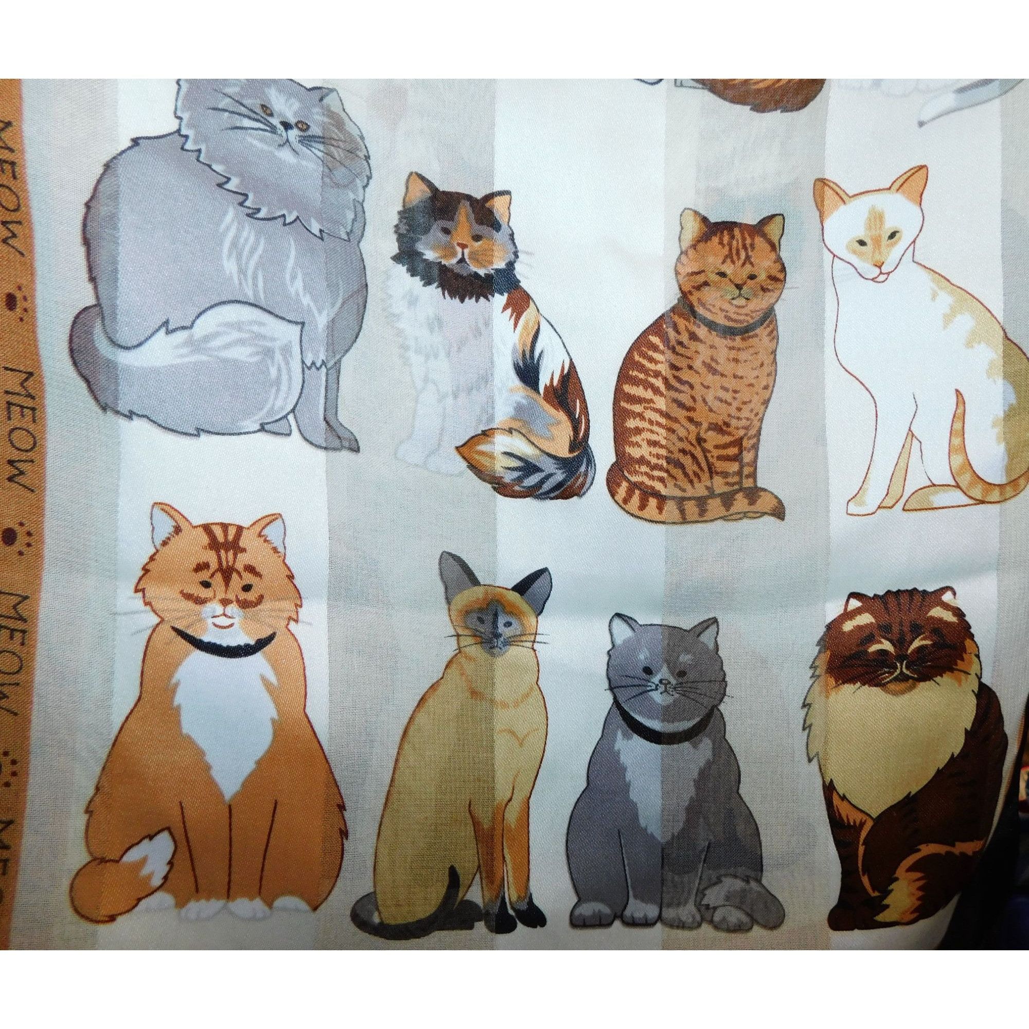 Other Vintage Cat Scarf Lightweight With Subtle Stripes Size ONE SIZE - 3 Thumbnail
