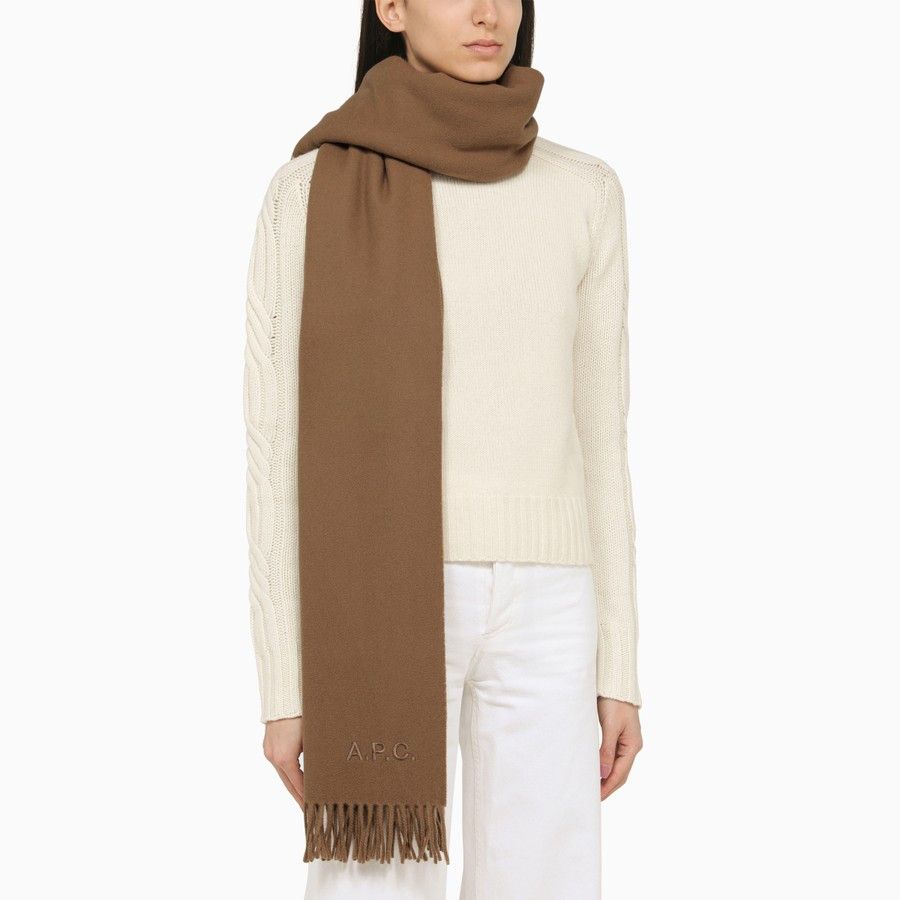 A.P.C. o1d2blof0724 Size : OS / Wool Scarf in Brown Size ONE SIZE - 2 Thumbnail
