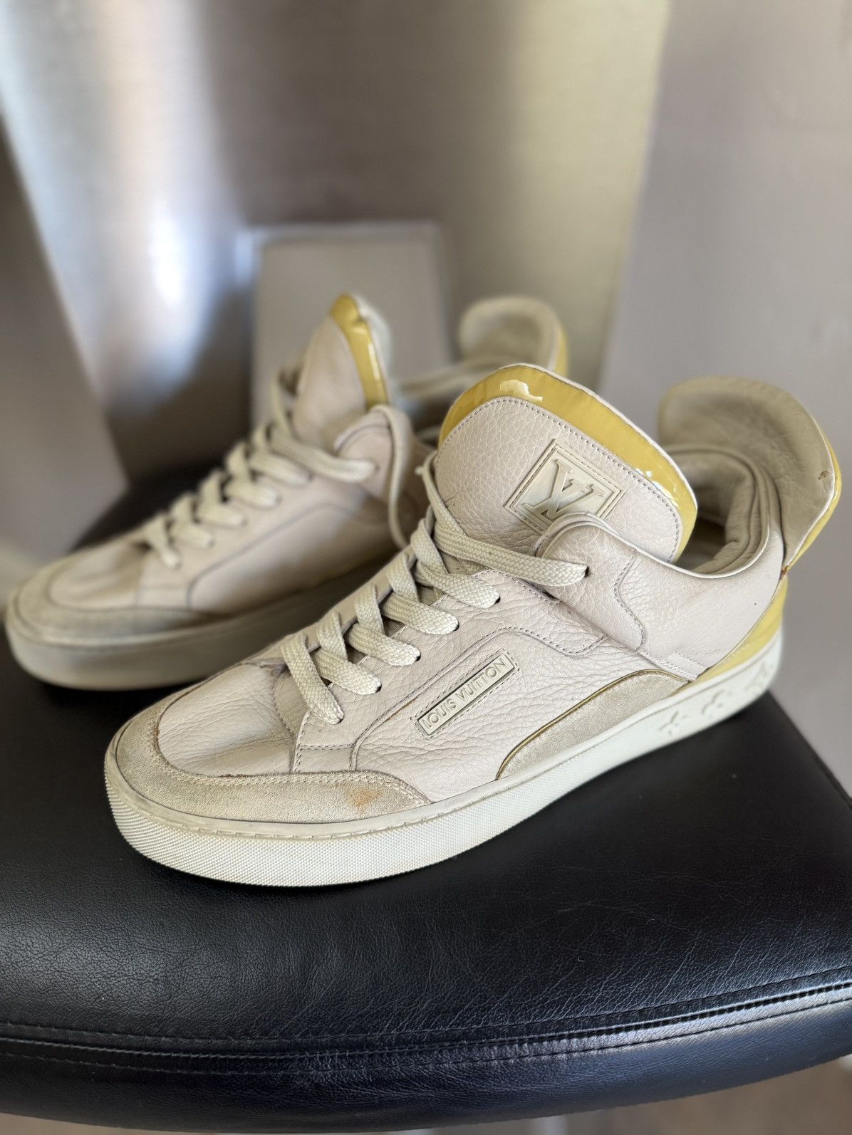 Louis Vuitton Kanye West x Louis Vuitton Don Cream 6.5 Size US 6.5 / EU 39-40 - 10 Thumbnail