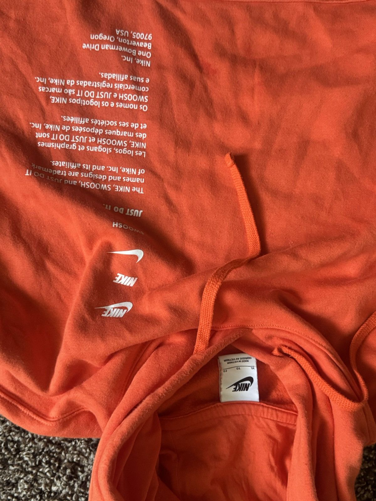Nike Orange Nike Solo Hoodie Size US XL / EU 56 / 4 - 2 Thumbnail