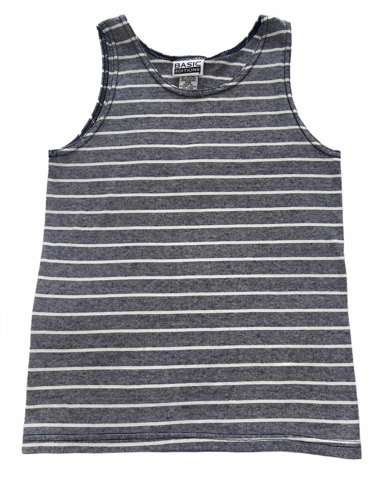 Basic Editions Vintage Basic Editions Womens Striped Tank Top Size M / US 6-8 / IT 42-44 - 1 Thumbnail