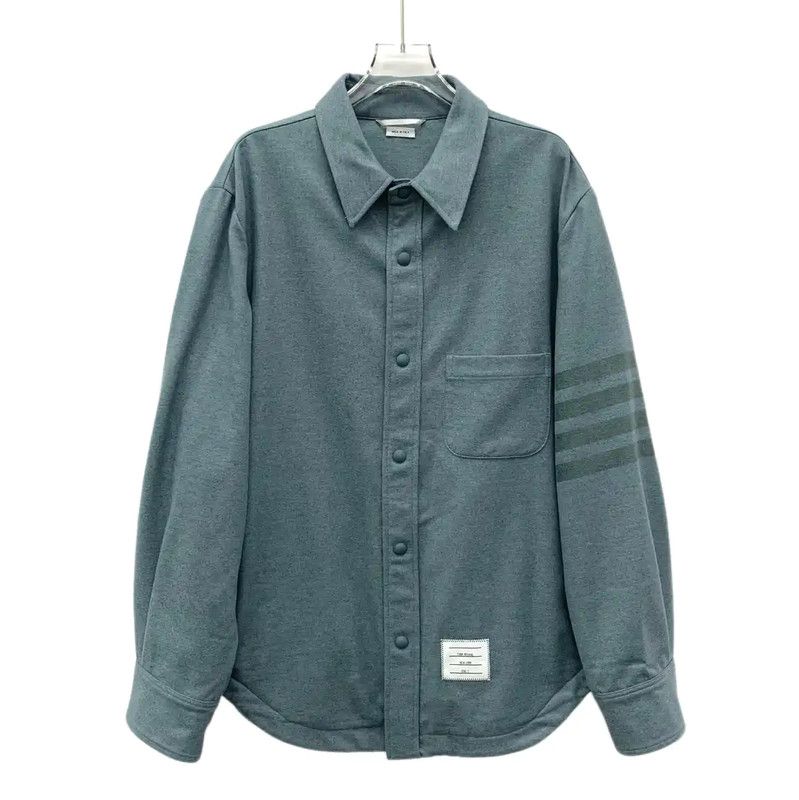 Thom Browne Thom Browne Blue Wool Men's Outerwear 0089 Size US M / EU 48-50 / 2 - 1 Thumbnail
