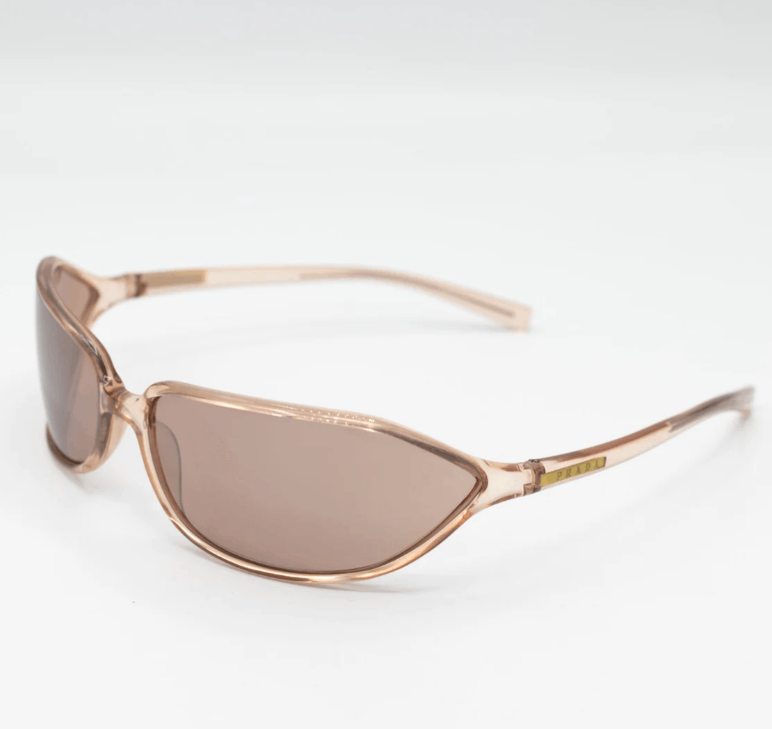 Prada × Vintage PRADA Sunglasses Wrap Shield Mask Symbole Sport Red Tab Size ONE SIZE - 2 Thumbnail