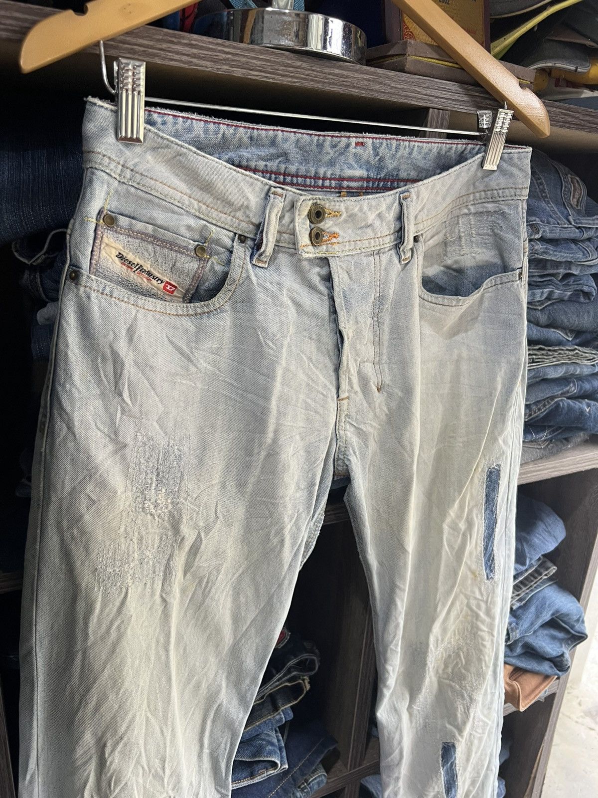 Diesel 🔥Vintage Diesel Industry Made in Italy Distressed Denim Size US 31 - 5 Thumbnail