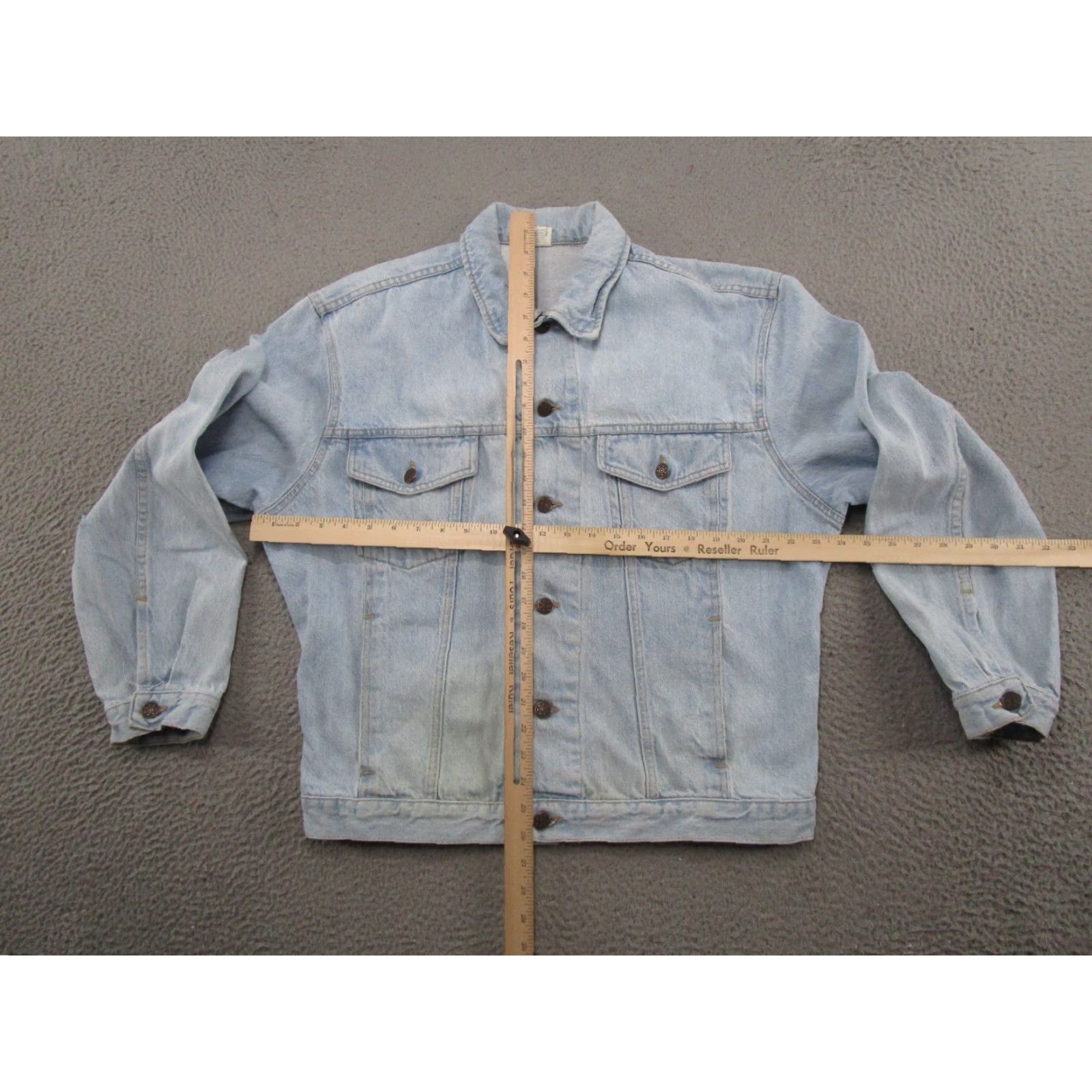Denime VINTAGE 90s Blue Denim Jacket Size L Men's Trucker Button Up Regular Size US L / EU 52-54 / 3 - 4 Thumbnail
