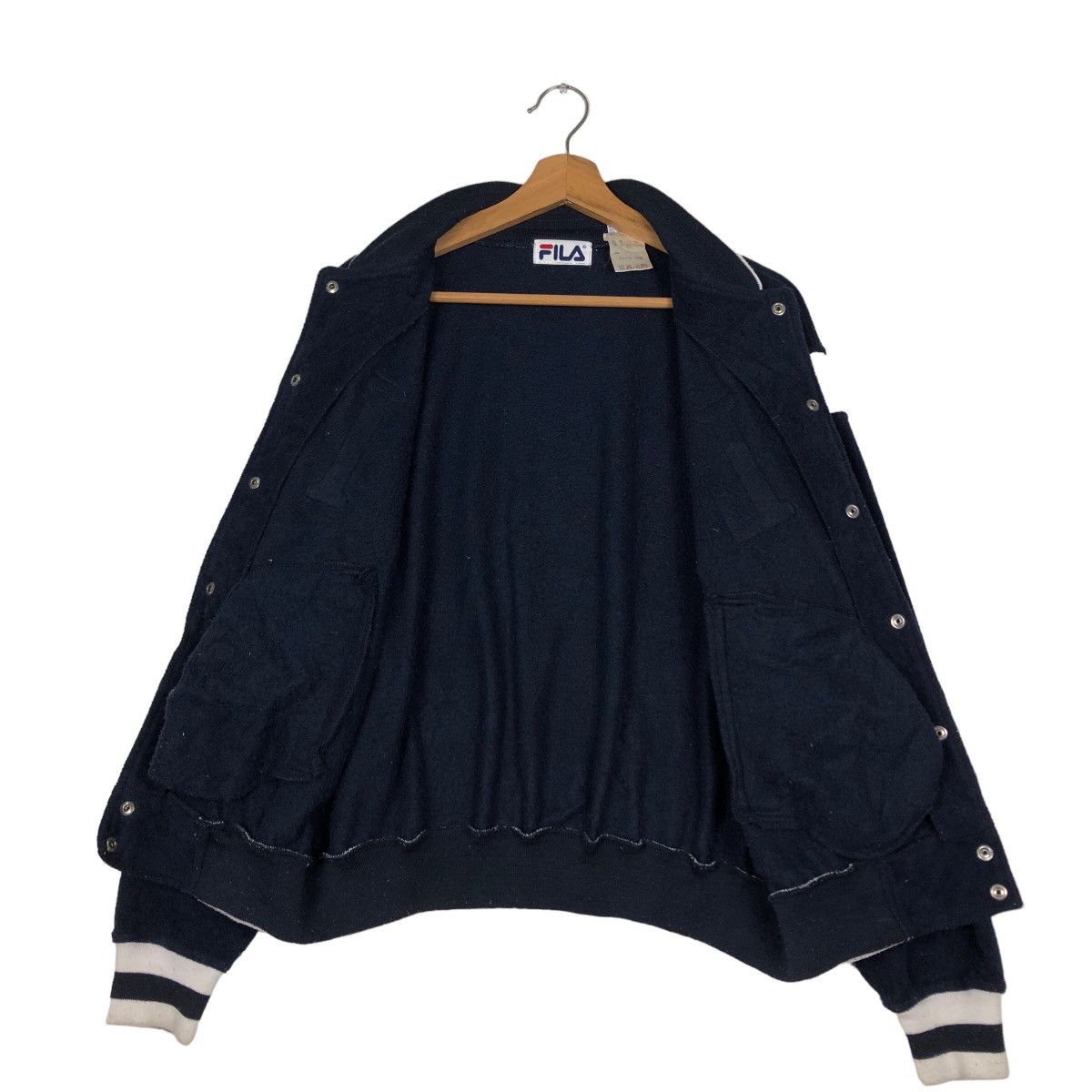 Japanese Brand 🔥Vintage Bomber Jacket Fila Big Logo Spell Out Design Size US S / EU 44-46 / 1 - 13 Thumbnail