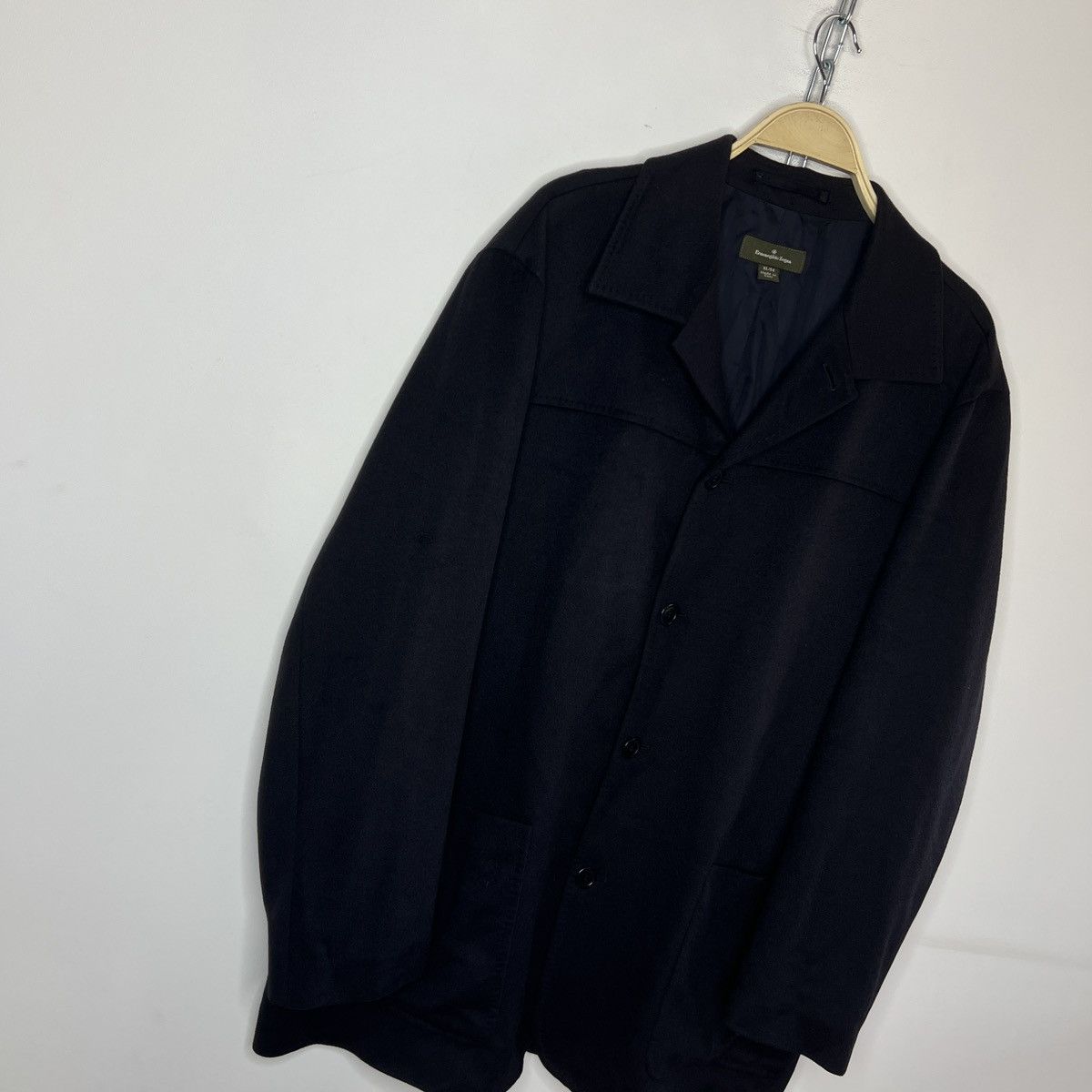 Ermenegildo Zegna Ermenegildo Zenga Men's 100% Pure Cashmere Coat Navy Size US L / EU 52-54 / 3 - 3 Thumbnail