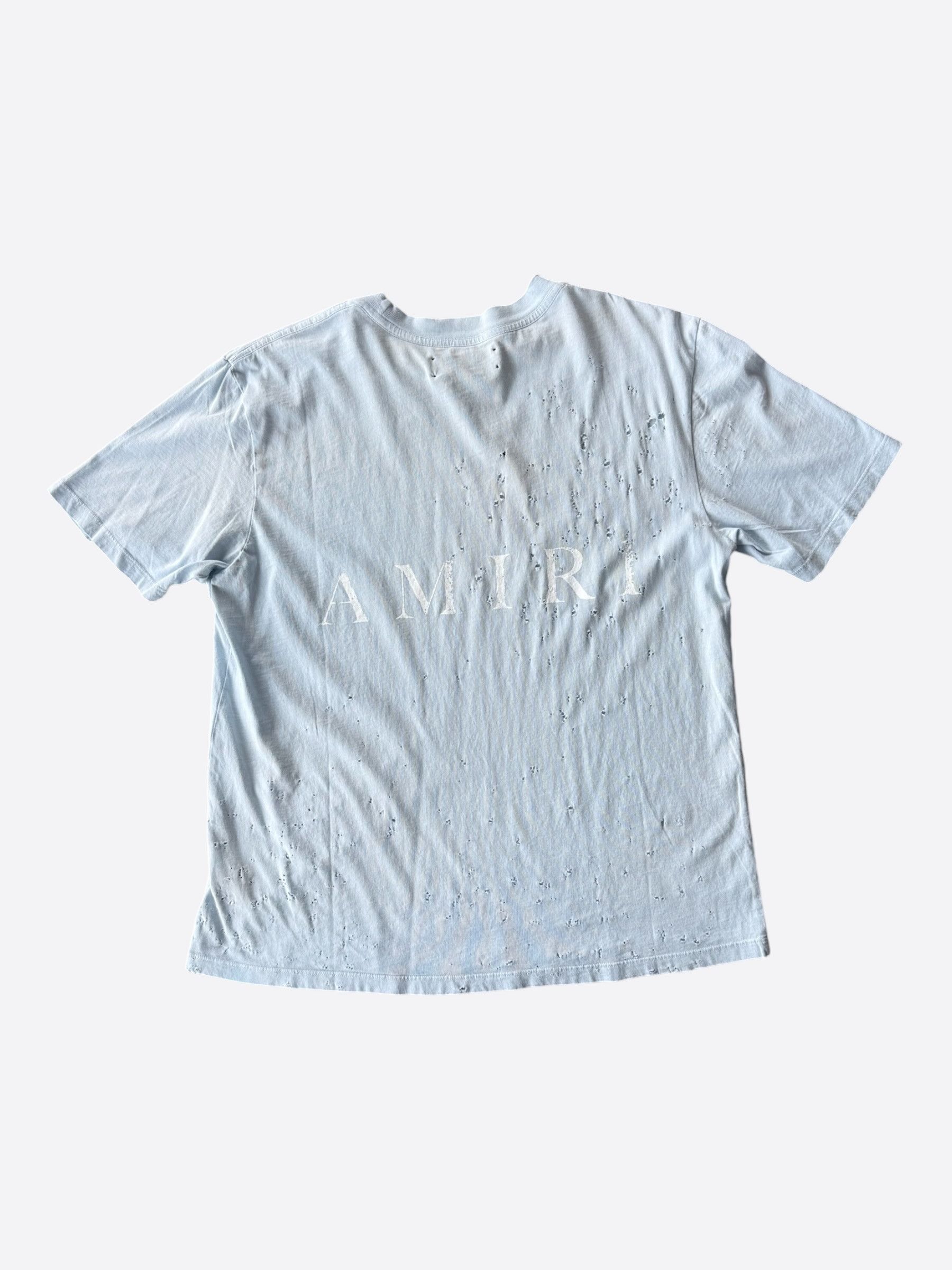 Amiri Amiri Grey Dawn & White MA Logo Shotgun T-Shirt Size US M / EU 48-50 / 2 - 2 Thumbnail
