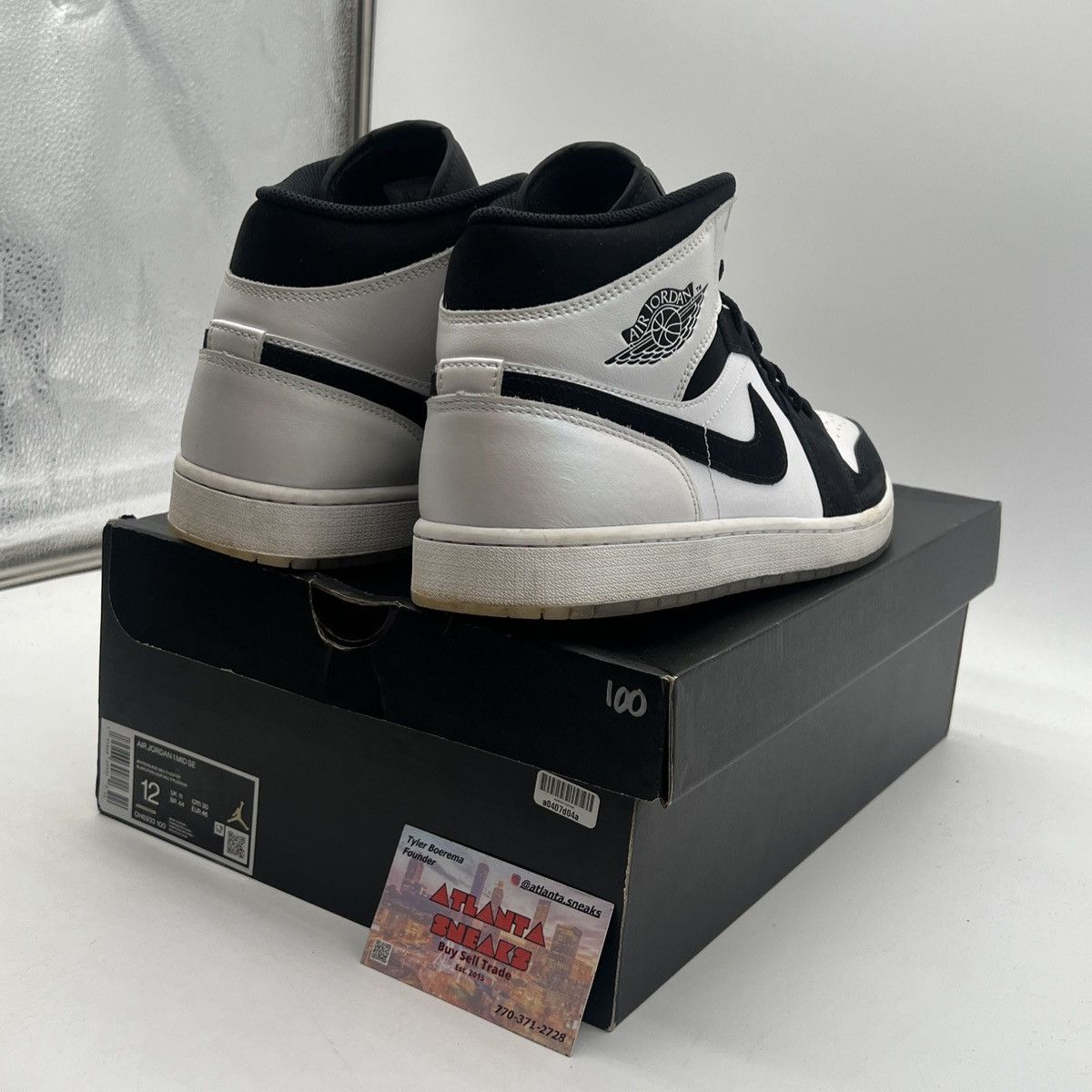 Nike Air Jordan 1 mid Diamond Size US 12 / EU 45 - 5 Thumbnail