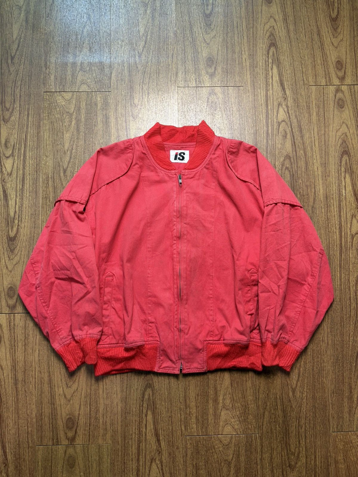 Issey Miyake FREE TAX! 80’s Issey Miyake Sport Red Bomber Jacket Size US M / EU 48-50 / 2 - 2 Thumbnail