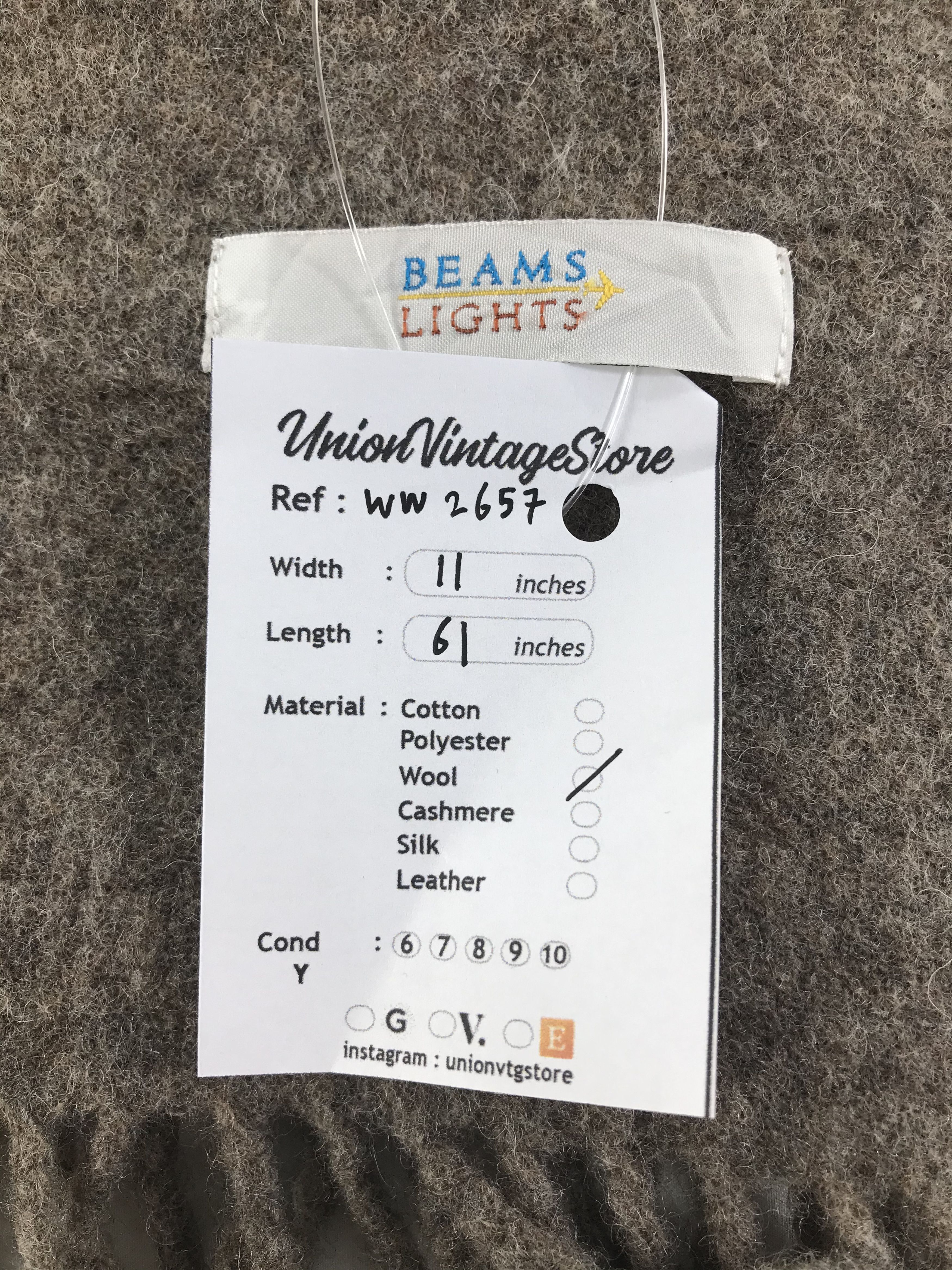 Beams Plus × Vintage Beams Light Scarf / Muffler / Neckwear - WW2657 Size ONE SIZE - 4 Thumbnail