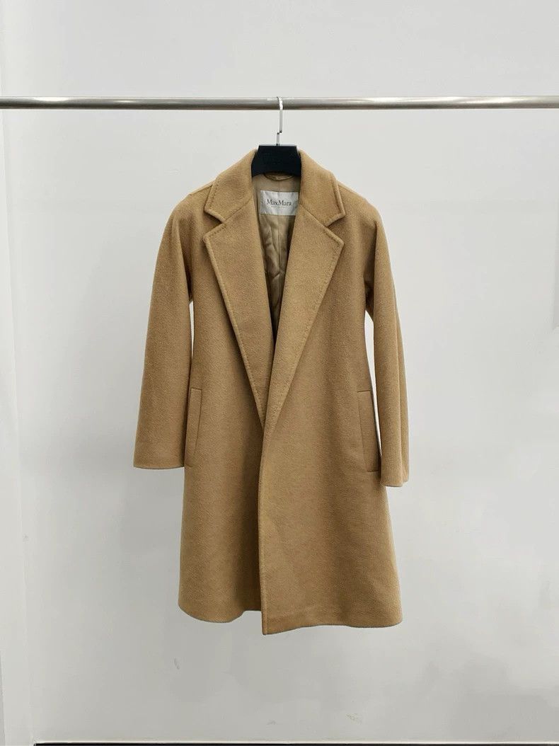Max Mara Max Mara Coffee color fall shoulder coat with belt Size M / US 6-8 / IT 42-44 - 1 Thumbnail