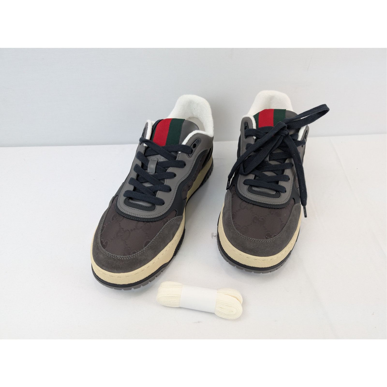 Gucci o1rshd1 GG nylon with suede and leather trims sneakers Size US 11.5 / EU 44-45 - 8 Thumbnail