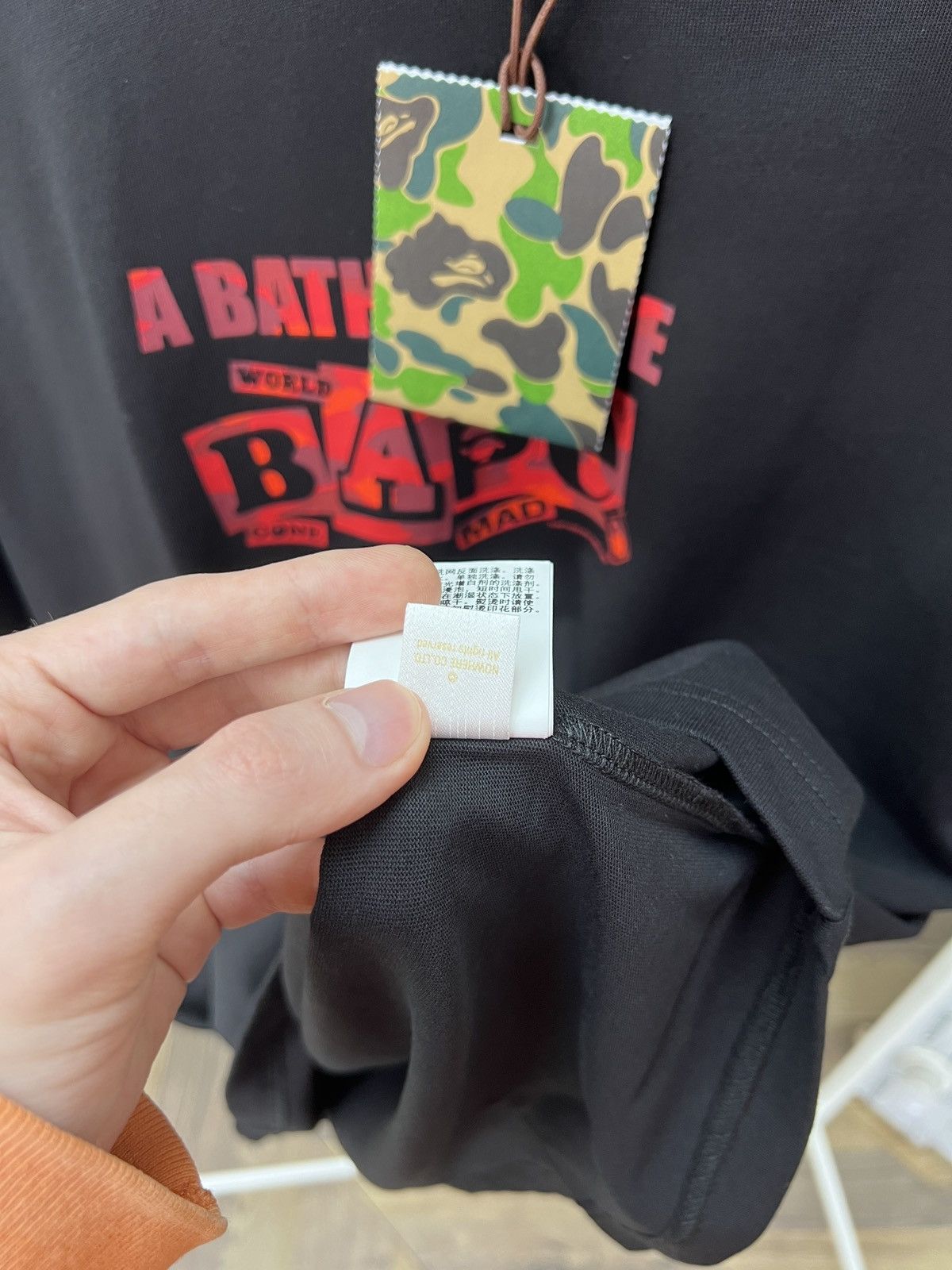 Bape Bape Text Graphic Tee Size US L / EU 52-54 / 3 - 12 Thumbnail