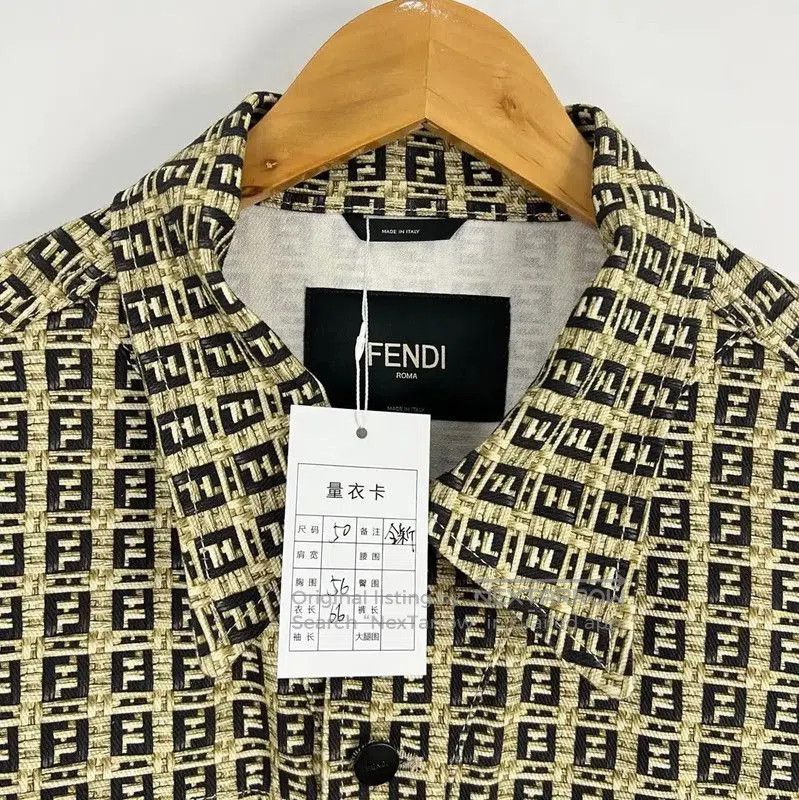 Fendi Fendi Men's Yellow Cotton Jacket . Size US M / EU 48-50 / 2 - 3 Thumbnail