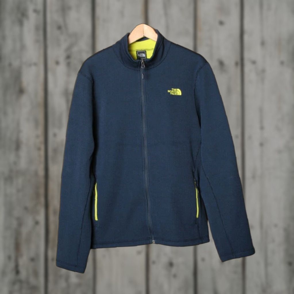 The North Face VINTAGE The North Face Krestwood Blue Ribbed Knit Full Zip Jacket Mens L Blue Full Zip, Jacket, The North Face, Mens, L Size US L / EU 52-54 / 3 - 1 Thumbnail