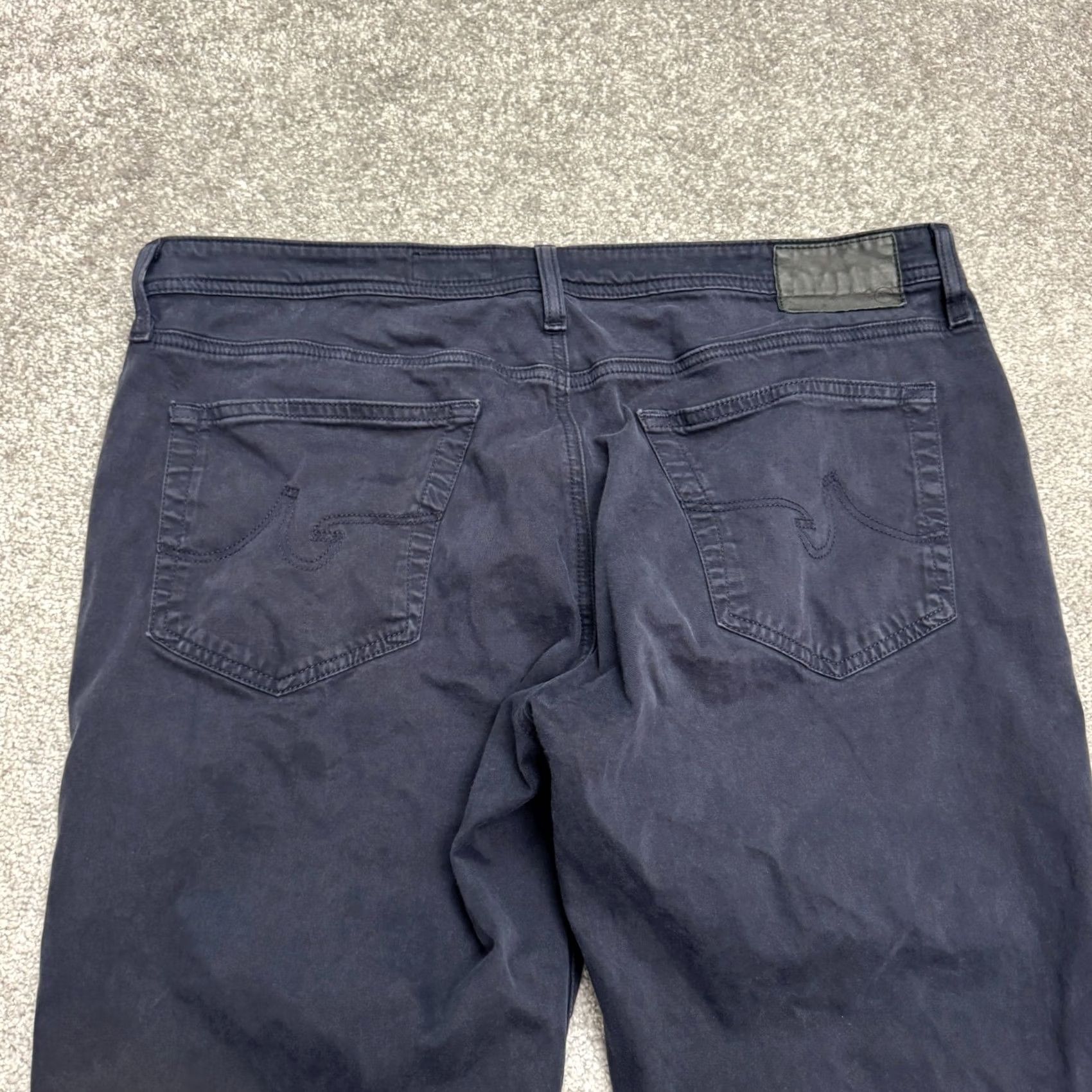 Vintage AG Adriano Goldschmied The Everett Slim Straight Chino Pants Mens 38x32 Blue Size US 38 / EU 54 - 5 Thumbnail